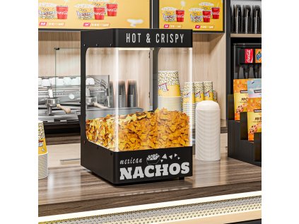 Ohrievač nachos, chipsov a popcornu - Čierny