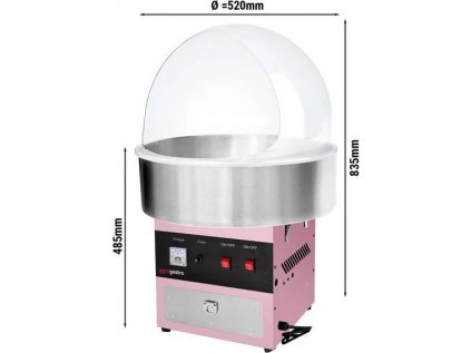 Stroj na cukrovú vatu - ružový - Ø 520 mm, vrátane ochranného krytu