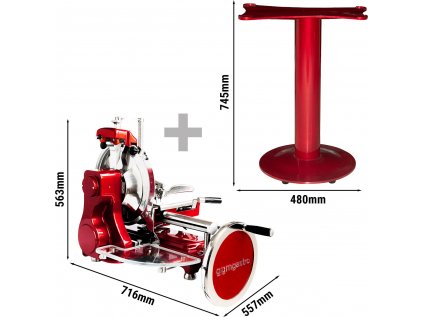 Setrvačníkový kráječ - nůž: Ø 300mm - červený - včetně základního rámu