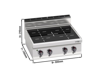 Indukční sporák Power (14 kW) - 4 plotýnkami