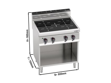 Indukční sporák - 4 plotýnkami (14 kW)
