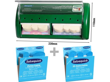 Prázdny dávkovač náplasti Salvequick® - vrátane 12 doplňovacích vložiek