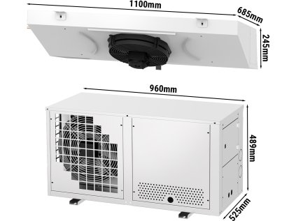 Dělená chladicí jednotka - max. pro 20 m3 - Třída ochrany IP 51