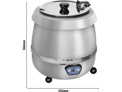 Ohřívač polévky - 9 litrů - digitální - nerez
