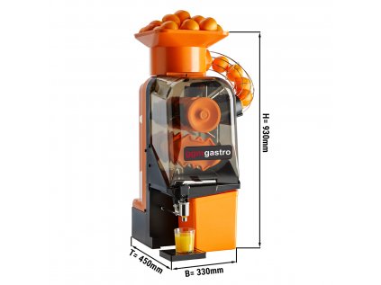 Elektrický  lis - oranžový - automatický posuv - včetně vypouštěcího kohoutu a režimu čištění