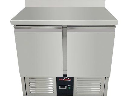 Refrigerated table 0.9 x 0.7 m - with 2 doors and rear upstand