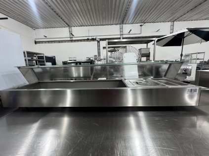 Bainmarie skleněným víkem - elektrická - s 5 nádobami GN 1/2