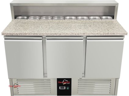 Stůl chladící se saladetou  a 3 dvířky