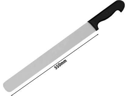 Kebab nôž s čiernou plastovou rukoväťou - dĺžka: 55 cm