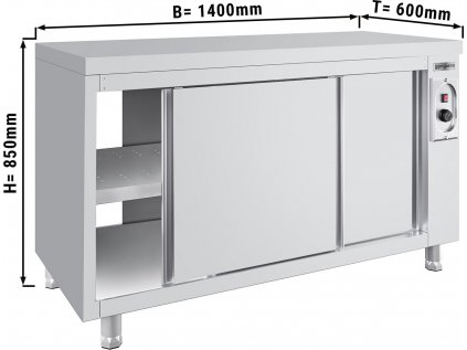 Ohřevná skříň ECO- 1,4 m - průchozí