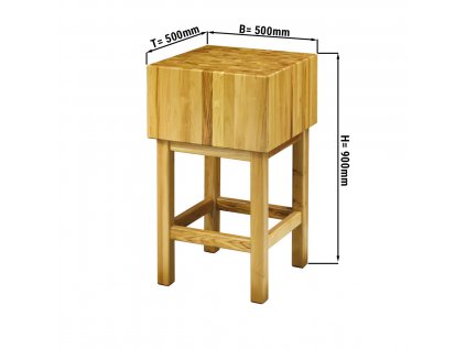 Pracovný stôl / klát z agátového dreva - 50 x 50 cm