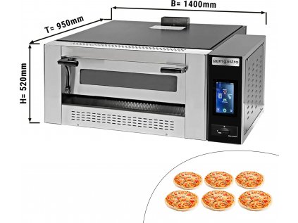 Digitálna plynová pizza pec - 6x 30 cm