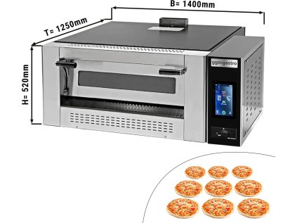 Digitálna plynová pizza pec - 9x 30 cm