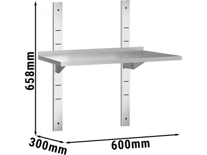 PREMIUM Nástěnná police - 0,6 x 0,3m - 1-patrová