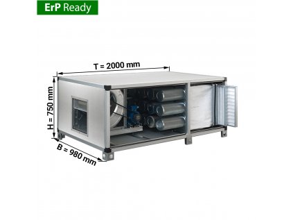 Systém čištění odpadního vzduchu 5400 m3 - s předfiltrem, kapsou a filtrem s aktivním uhlím