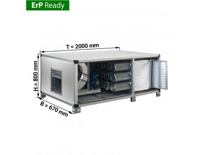 Systém čištění odpadního vzduchu 3500 m3 - s předfiltrem, kapsou a filtrem s aktivním uhlím