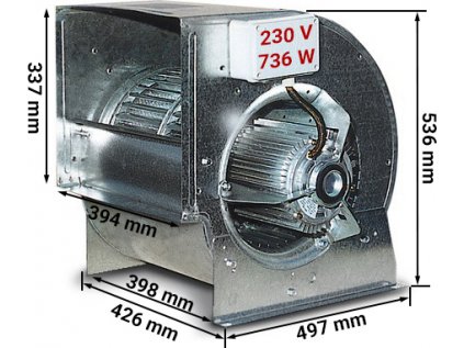 Radiální ventilátor 4500 m3 za hodinu - pro vzduchové skříně