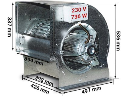 Radiálny ventilátor 4500 m3 za hodinu - pre vzduchové skrine