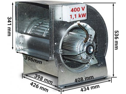 Radiální ventilátor 7000 m3 za hodinu - pro vzduchové skříně