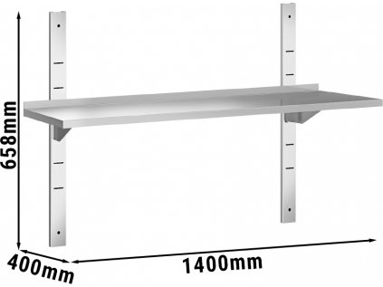 PREMIUM Nástěnná police - 1,4 m - 40 cm - 1-patrová