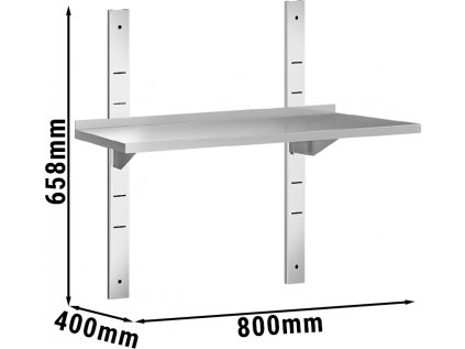 PREMIUM Nástenná polica - 0,8 m - 40cm - 1-poschodová