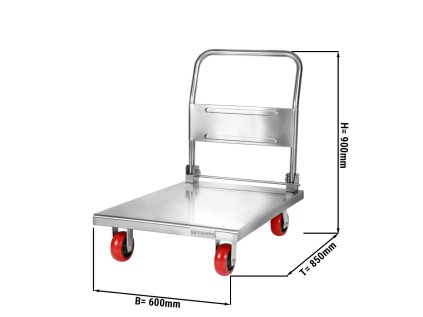 Plošinový vozík - 0,6 m - s 1 policou