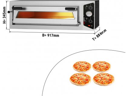 Pizza pec 4x30cm - 230 voltov