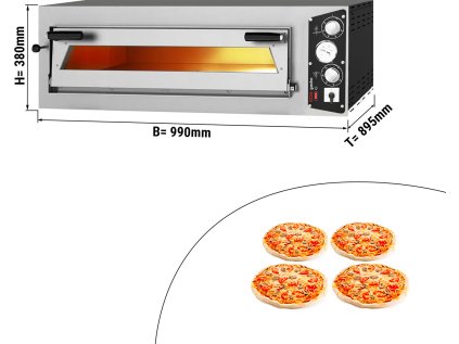 Pec na pizzu 4x35cm