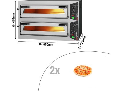 Pec na pizzu 1 + 1x35cm / 230 voltov