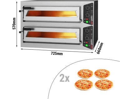 Pizza pec 4 + 4x25cm