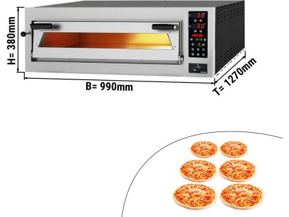Pizza pec 6x35 cm (hlboká) - s dotykovou obrazovkou