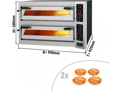 Pizza pec 4 + 4x 35 cm - s dotykovou obrazovkou