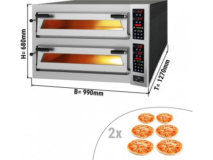 Pizza pec 6 + 6x35 cm (hlboká) - s dotykovou obrazovkou