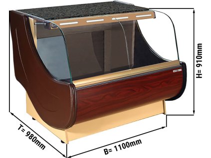 Pokladničný stôl - 1,1 m - Drevené obloženie