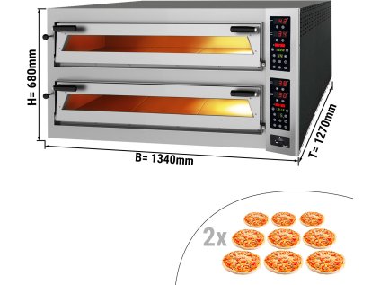 Pec na pizzu 9 + 9x35 cm - s dotykovou obrazovkou