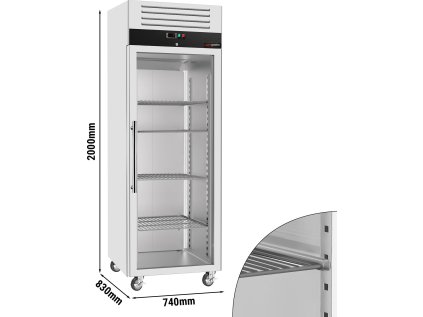 Chladnička PREMIUM - 0,74 x 0,83 m - s 1 sklenenými dverami