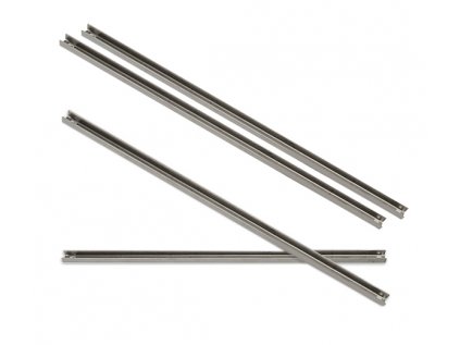 Nerezové koľajnice - 2 x dlhé - 630 mm a 2x krátke - 580 mm