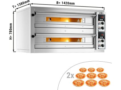 Pec na pizzu 9 + 9x35cm