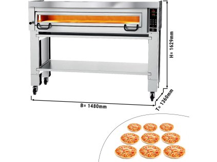 pec na pizzu s digestoří a podestavbou - 9x O 34 cm