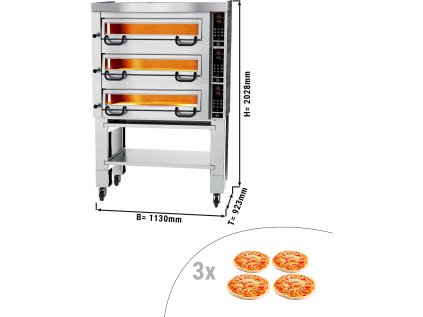 Pec na pizzu s digestorom a podstavbou