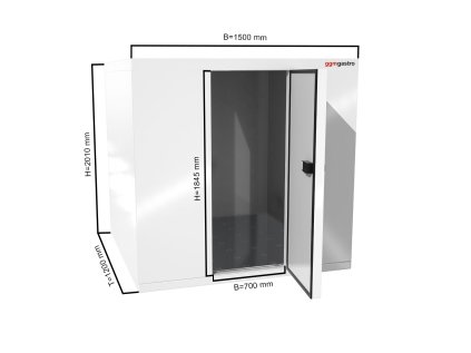 Chladící box - 1,5 x 1,2 m - výška: 2,01 m - 2,6 m3