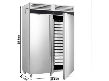Pekárska chladnička (EN 60 x 40) - s 2 dvierkami z nerezovej ocele