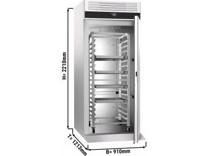 Vjazdová chladnička (GN 2/1 + EN 600x400) - 700 litrov - s 1 dvierkami
