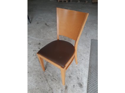 Židle Ton světle hnědá s hnědým polstrem