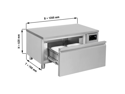 Mraziaca podstavba s 1 zásuvkou - 1,2 m - pre GN 2/1