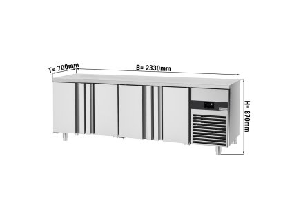 Chladicí pult PREMIUM - 2,3 x 0,7 m - se 4 dveřmi