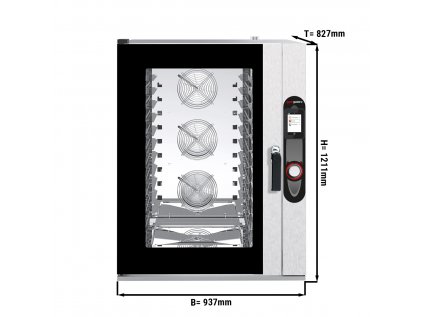 Konvektomat s dotykovým panelem vč. samočištění- 12x GN 1/1