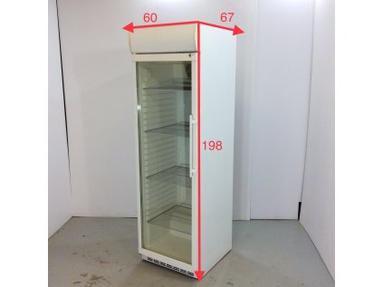 Prosklená lednice 60x67x198