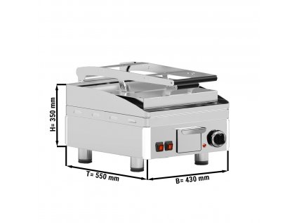 Elektrický duplex gril - 0,43 m - hladký