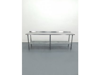 Pracovní stůl s nerezovou deskou 243x61x91 cm